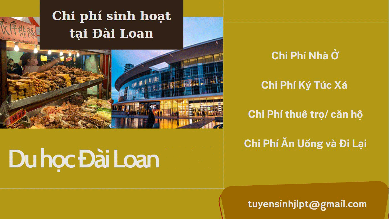chi phí sinh hoạt đài loan